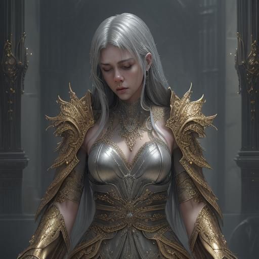 Epic Silver and Gold Digital Painting