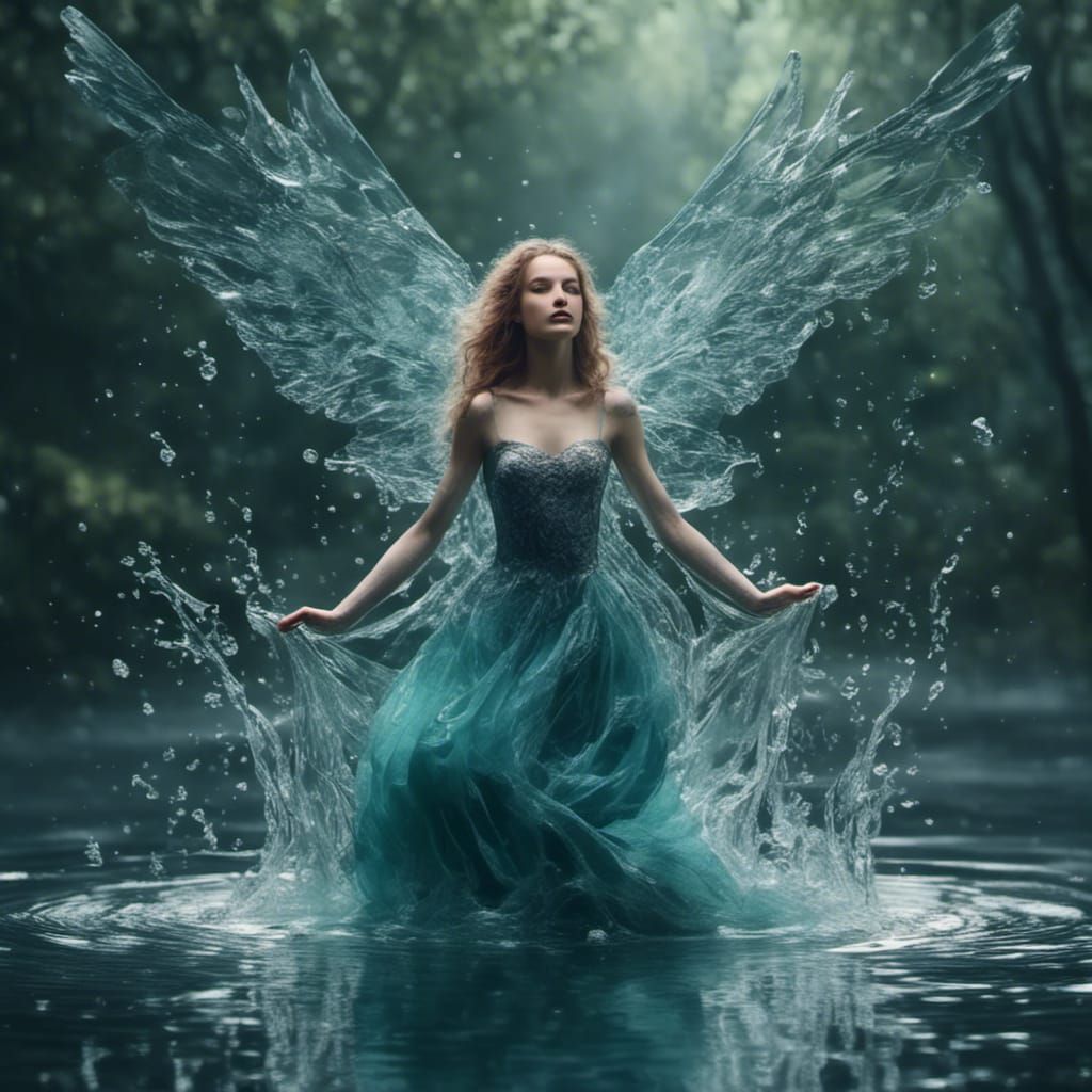 fairy in water,