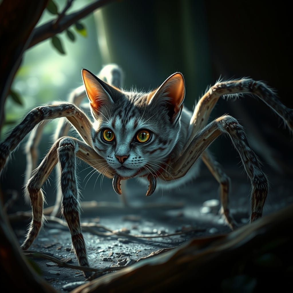 Whispering Feline Arachnid in Darkwood