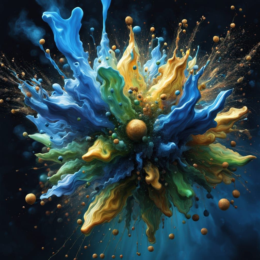 Surreal Chickpea Dance in Expressionist Oil Painting