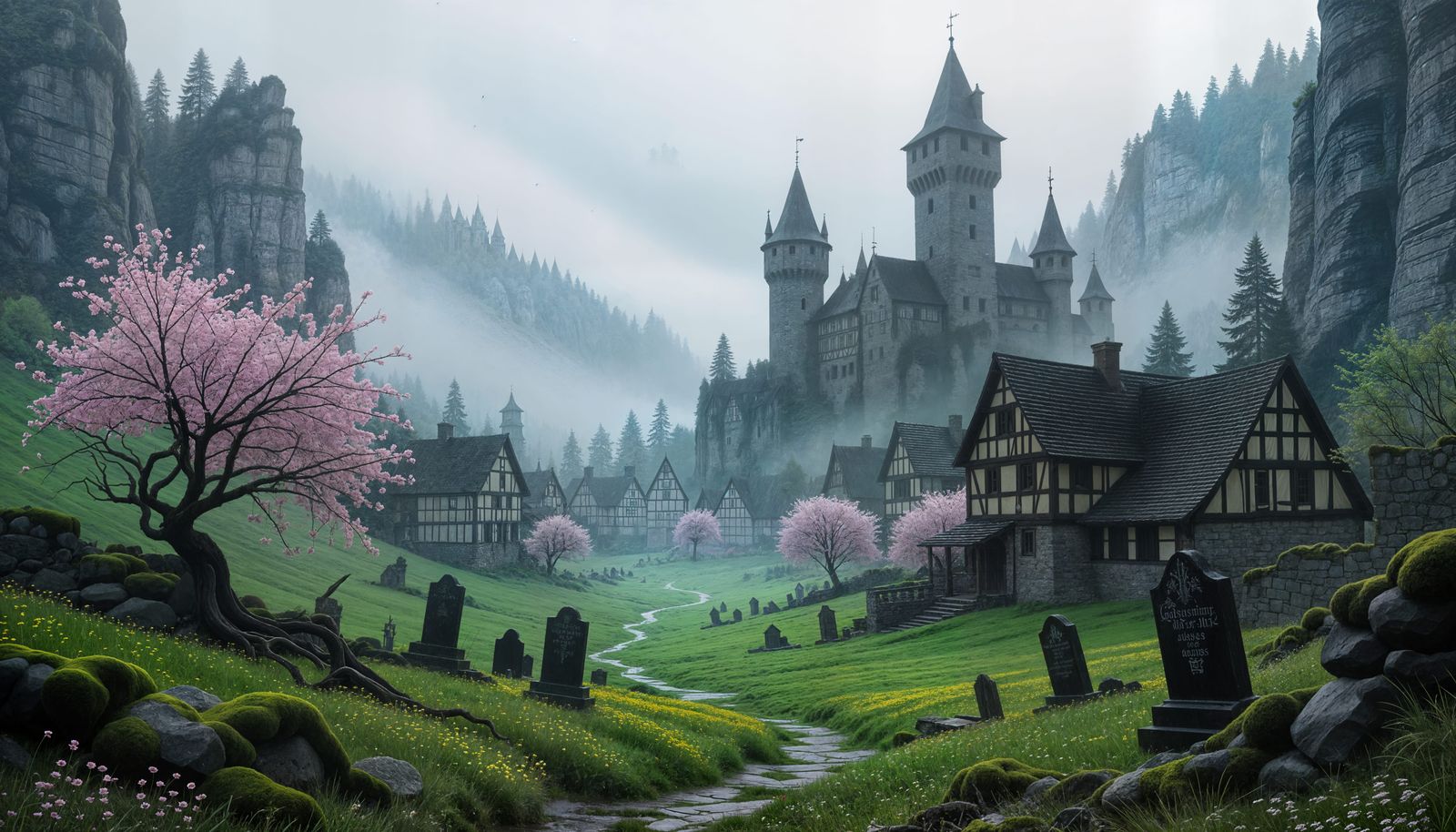 Dark Fantasy Spring in Medieval Germany
