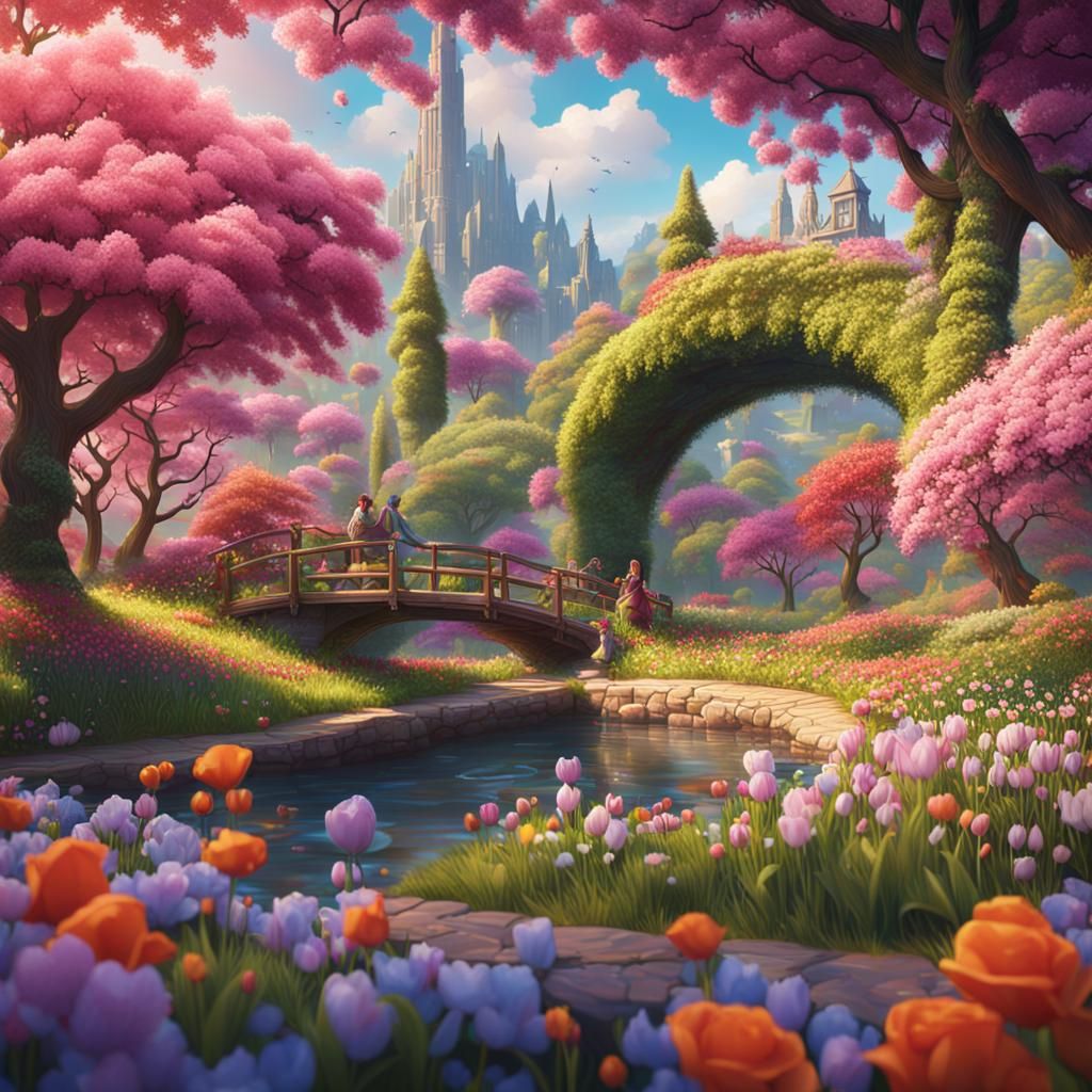 Cheerful Spring Illustration in Deep Color