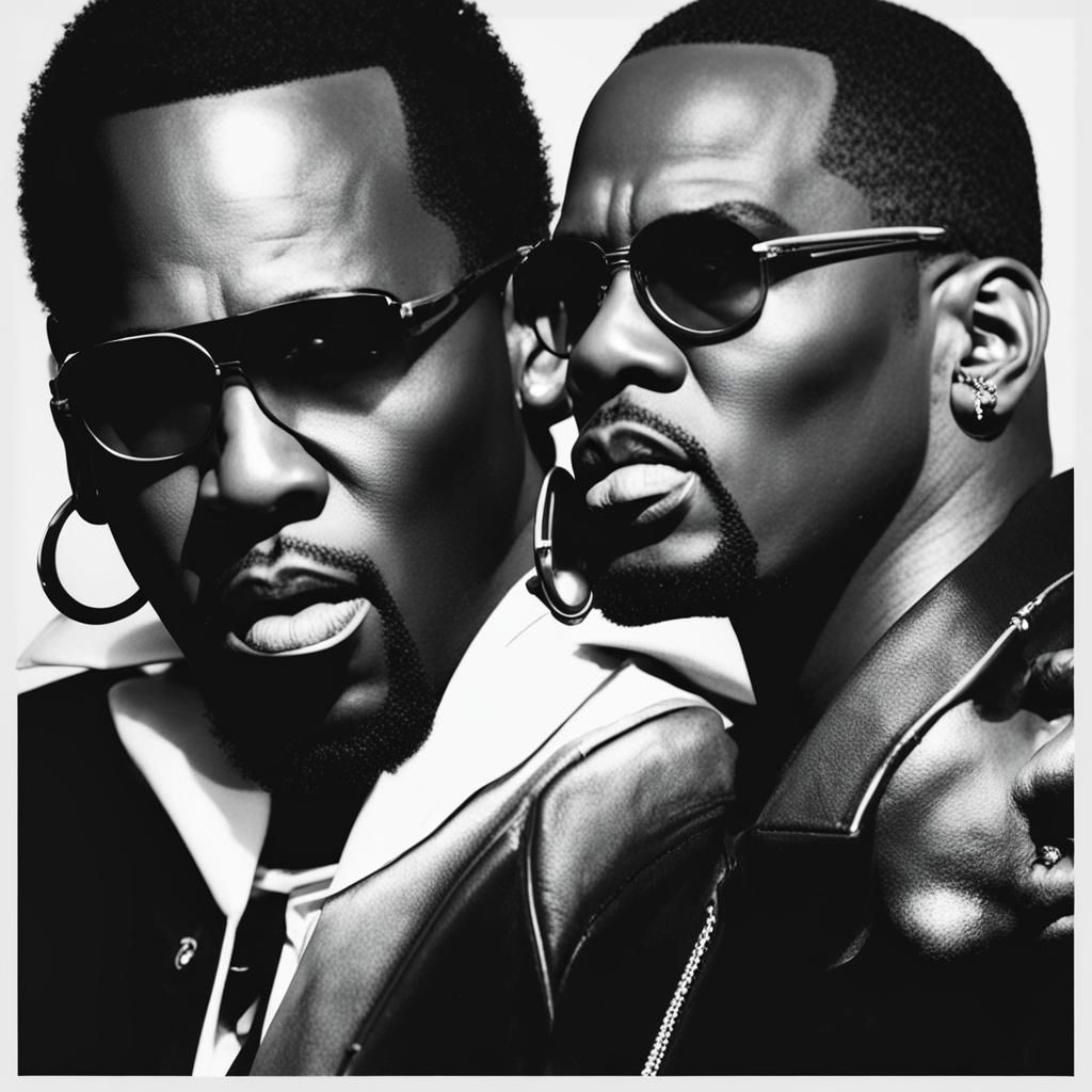 Puff Daddy and R Kelly singing to a stadium full of demons in nyc