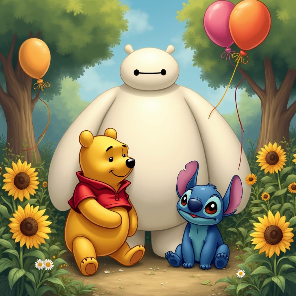 Whimsical Children's Book Illustrations of Winnie the Pooh, ...