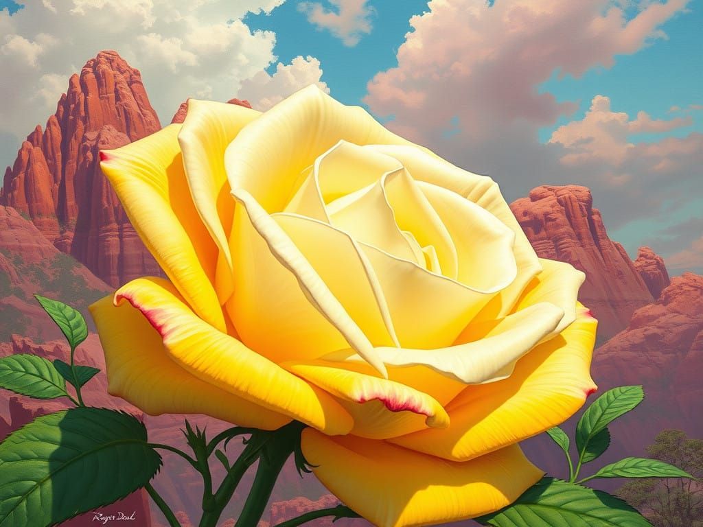 Stylized Giant Rose Blooms in Radiant White