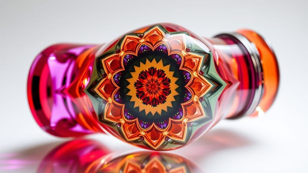 Kaleidoscope Art made of glass
