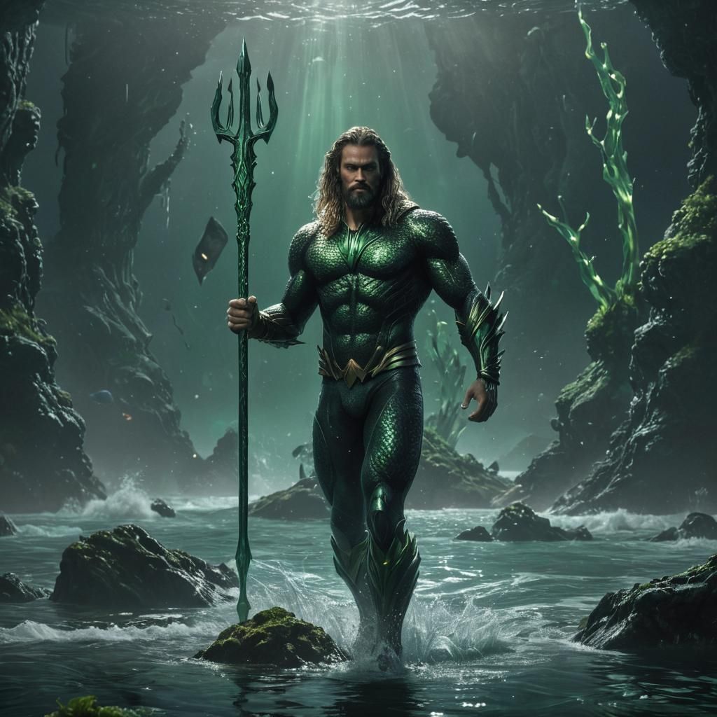 Aquaman in Underwater Kingdom: Hyper-Realistic Concept Art