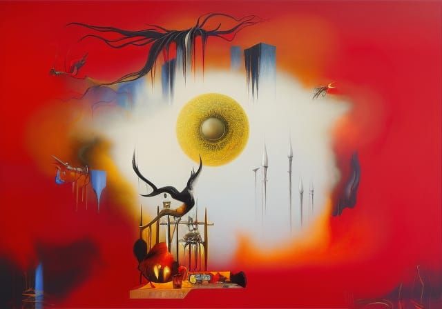 Surreal Dream Hat in Contemporary Art Style