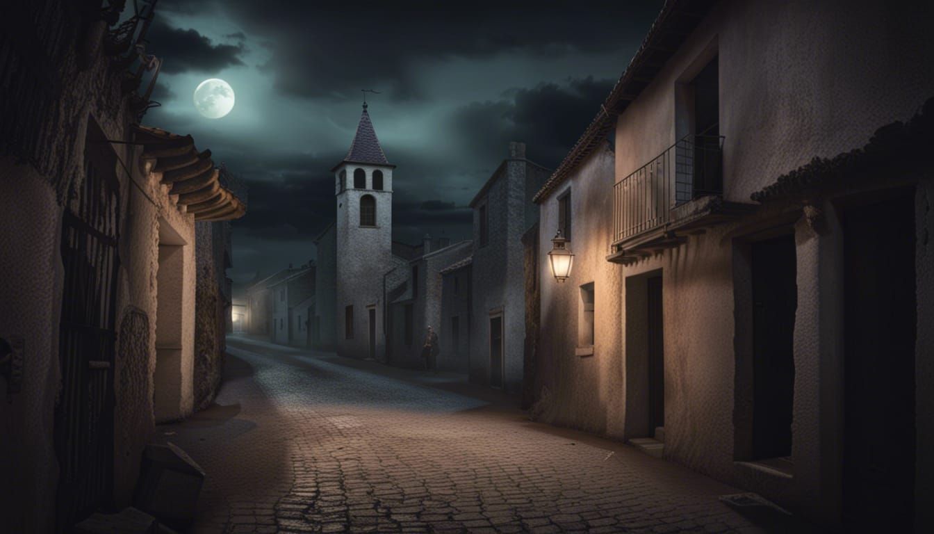 Haunted Spanish Village with Ghosts