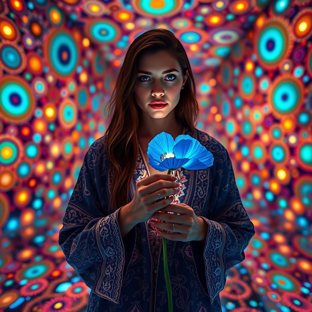 Surrealist Cosmic Scene in Infinity Mirrored Room