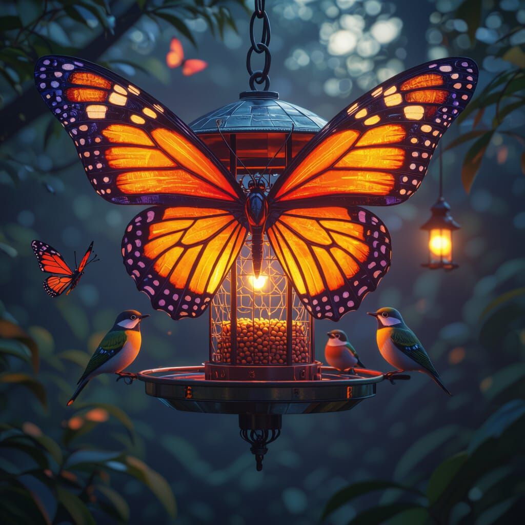 Fantasy Butterfly Feeder Concept Art in Unreal Engine