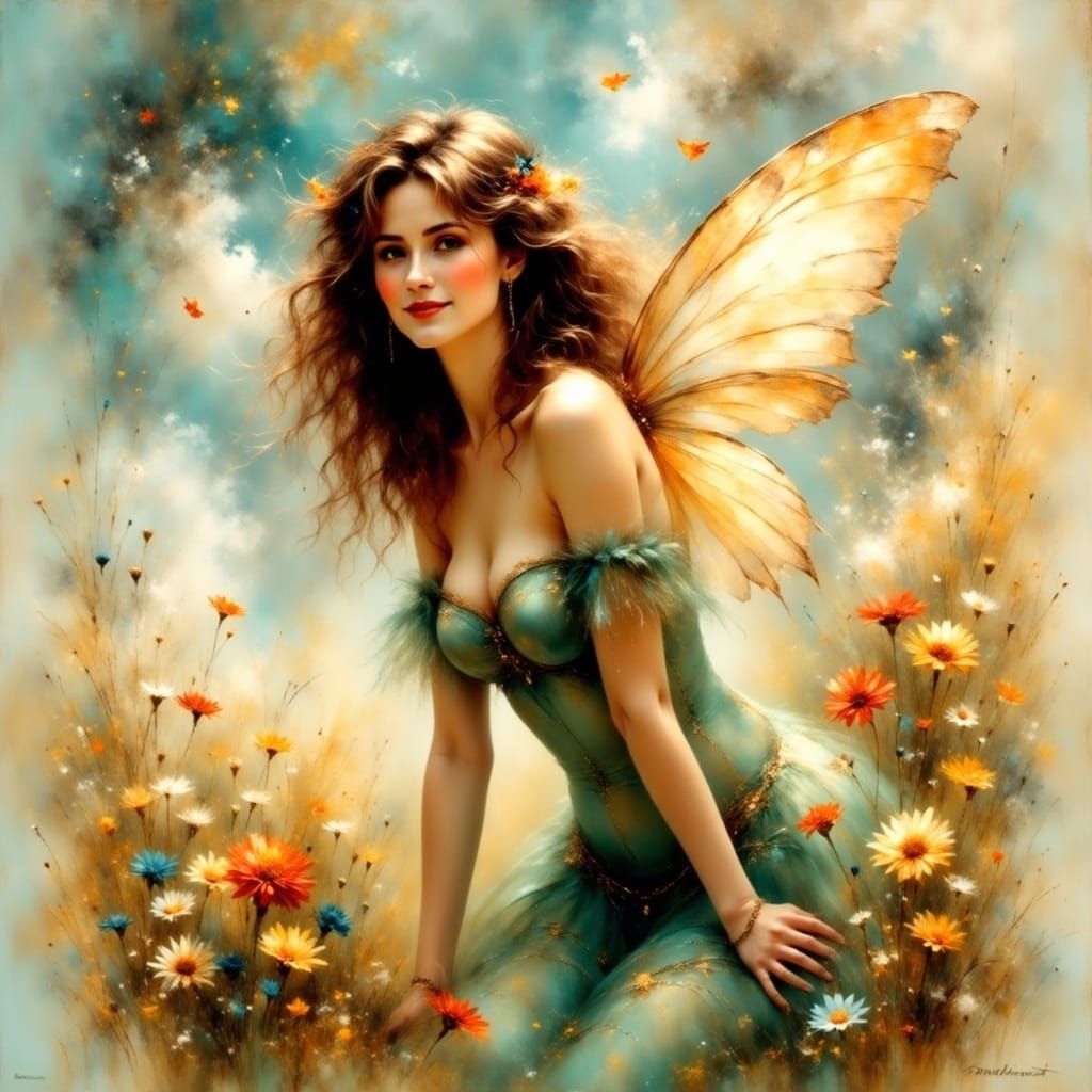 Whimsical Impressionist Fairy Sketch