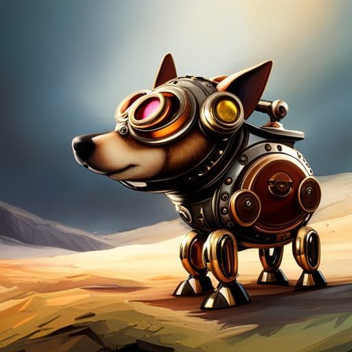 Playful Robotic Pets in Steampunk Style
