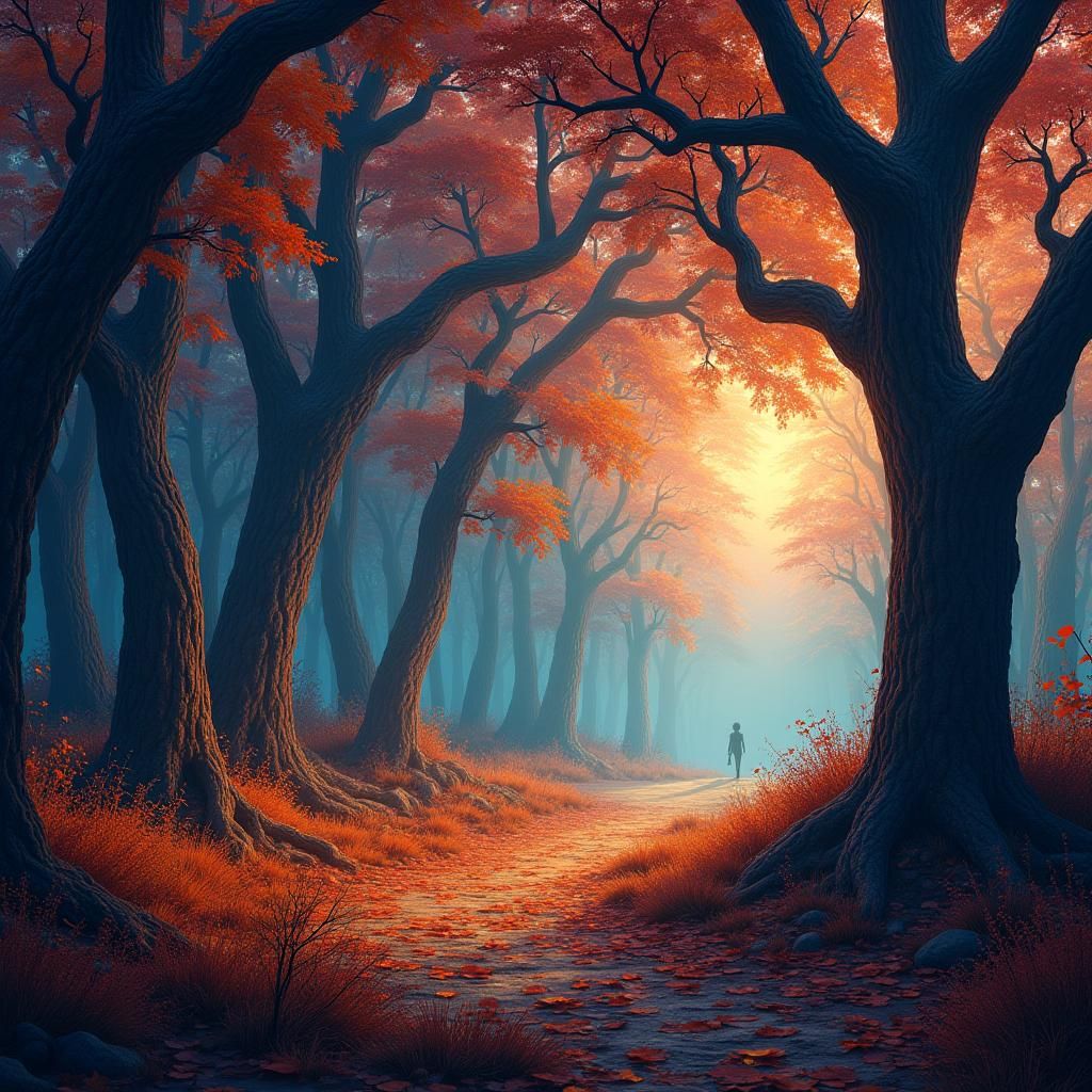 Mystical Autumn Equinox Landscape in 8k Resolution