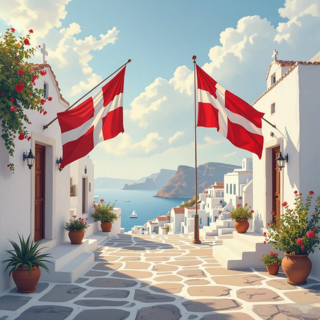 Denmark vs. Greece Cultural Contrasts: Flag Symbolism
