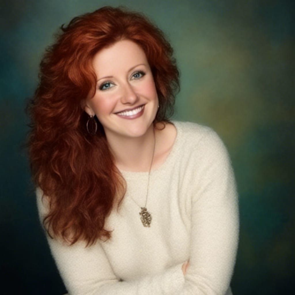 Redhead Teacher in Fuzzy Sweater Portrait