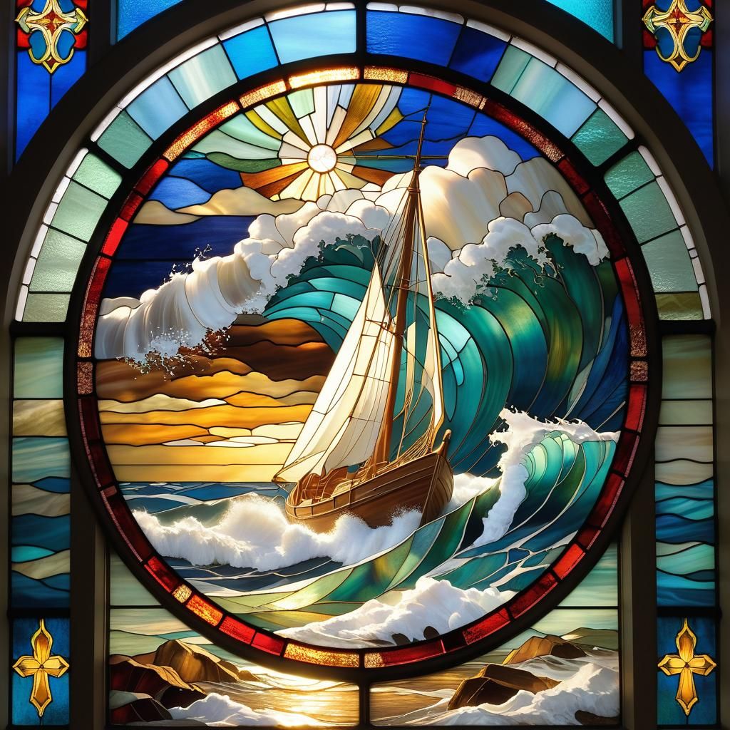 Stained Glass: Jesus Calms the Storm