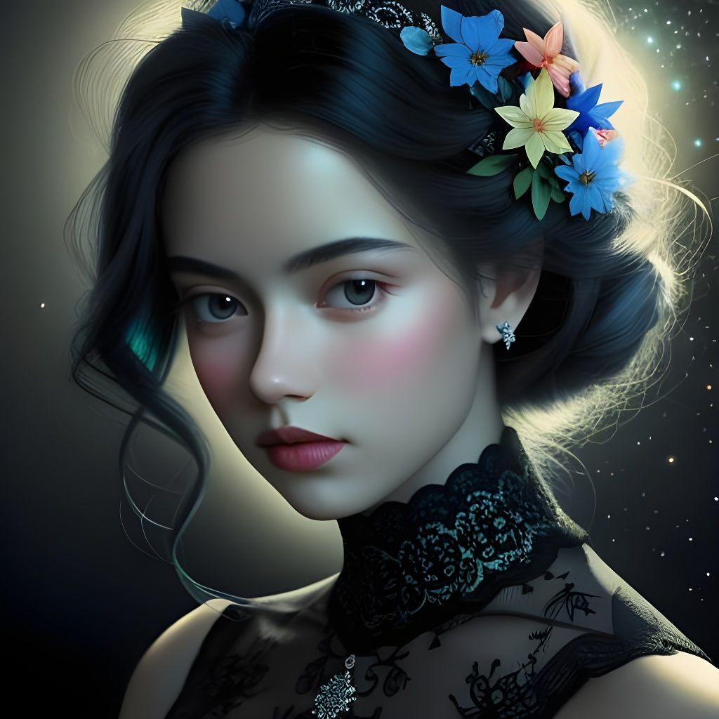 Ethereal Starscape Explosion as Floral Fireworks