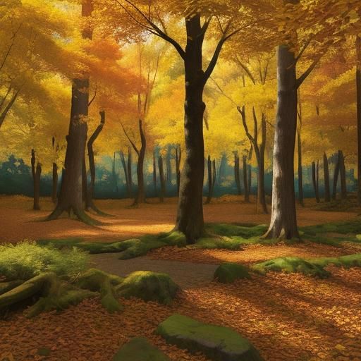 Fauvist Autumn Forest with Expressive Trees