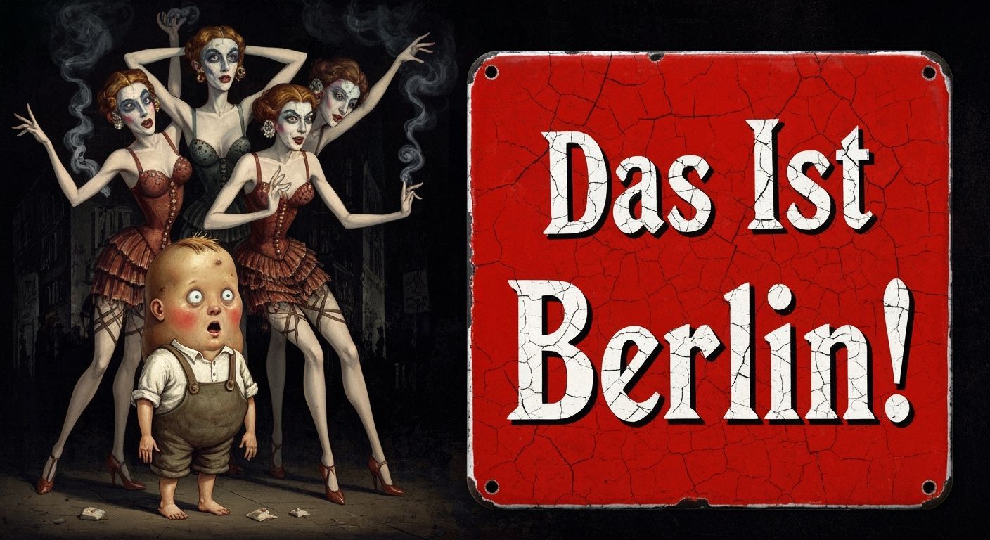 German Expressionist Dada Satire with Grotesque Figures