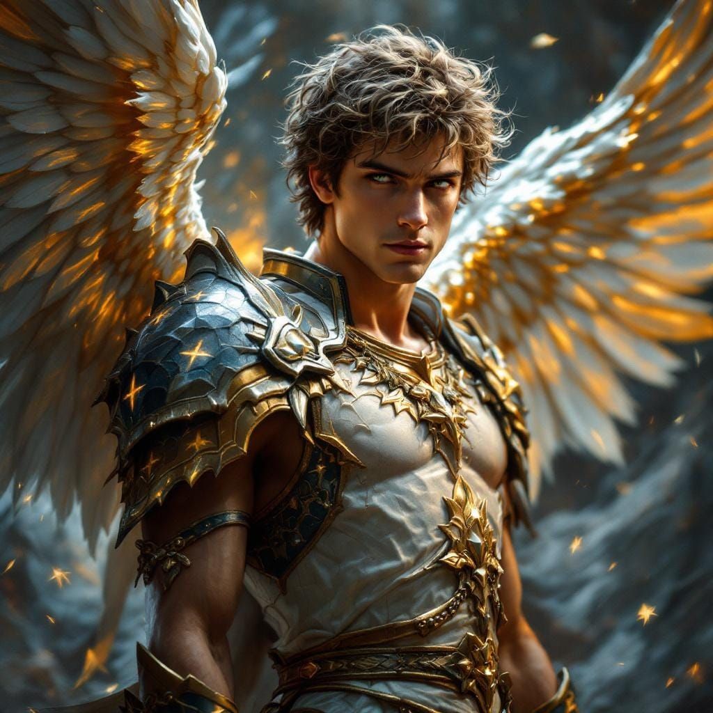 Fantasy Archangel Michael Portrait: Detailed Art