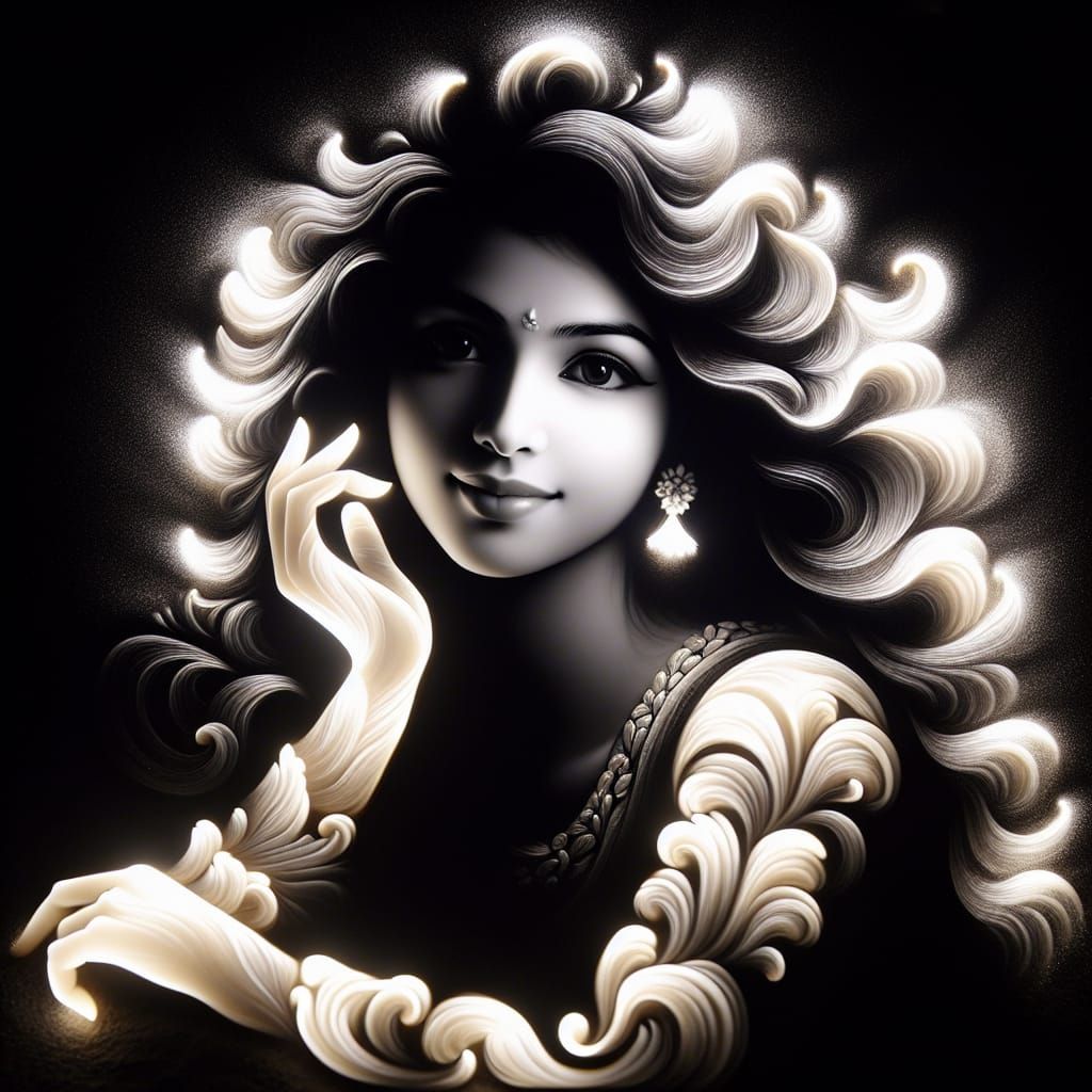 Ethereal South Asian Goddess of Light