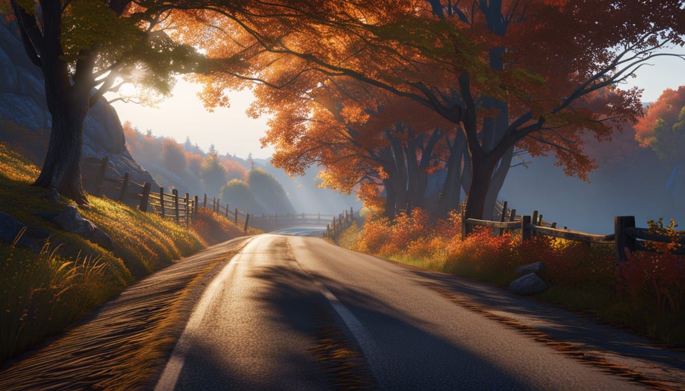 Autumn Country Road in West Virginia