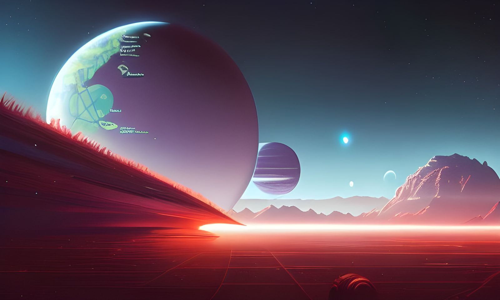 Earth Transformed: A Cosmic Space Station in Digital Art