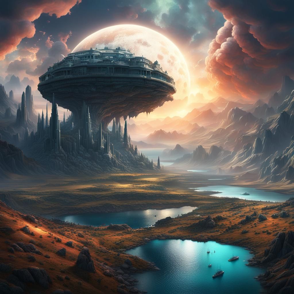 Otherworldly Landscape: Epic Digital Matte Painting