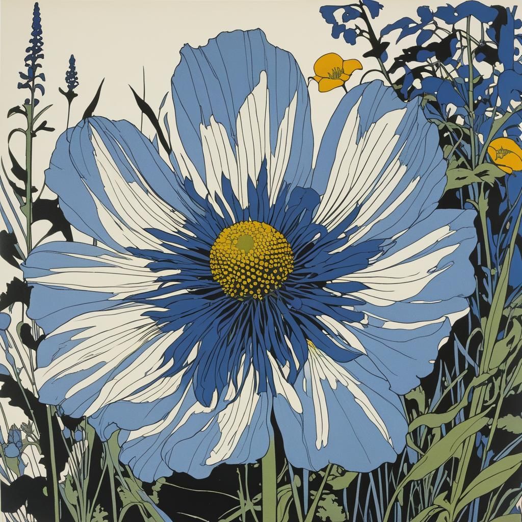 Isolated Wildflower after Beal, Beardsley and Barnet