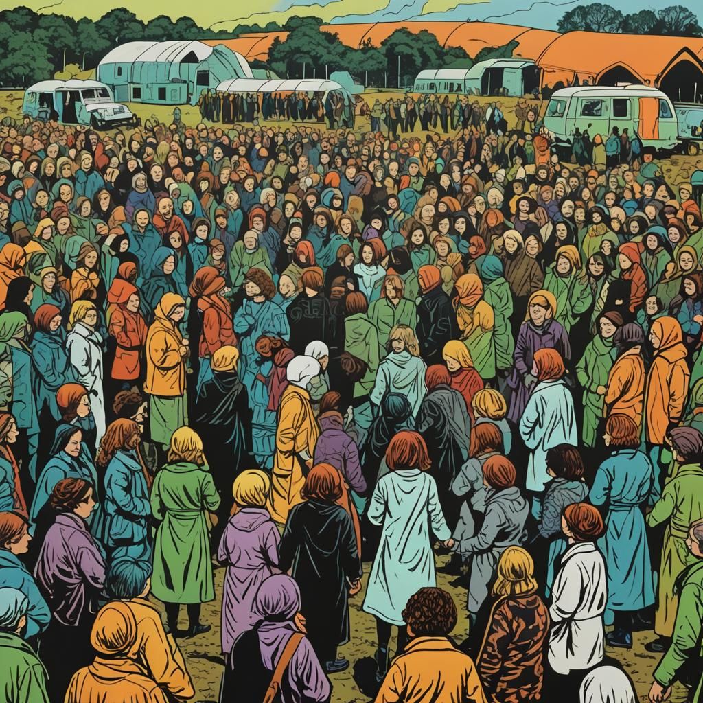 Greenham Common Women's Protest: Psychedelic Pop Art