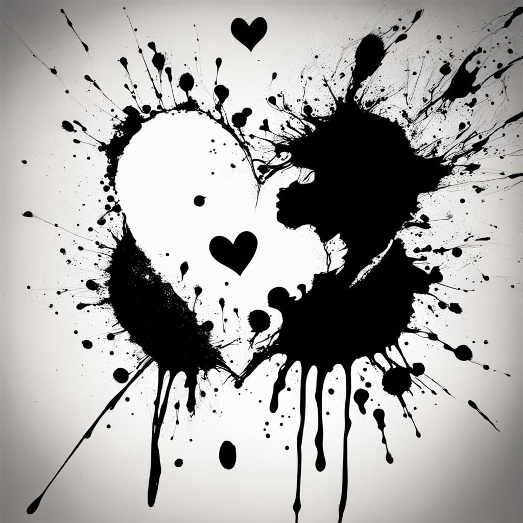 Ink Splatters Representing Platonic Love and Friendship