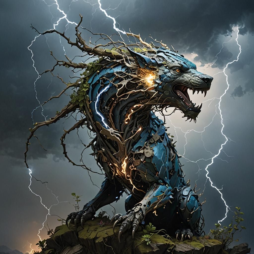 Surreal Sculpture of Mythical Creature