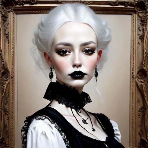 Gothic Woman Portrait in Renaissance Victorian Style