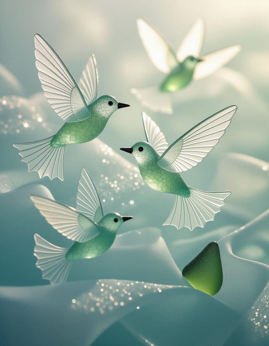 Sea-Glass Vyatka Birds Sea-Glass Fabric of the Universe