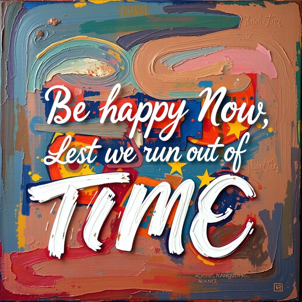 Elegant Script in Neo-Impressionist Expressionist Style