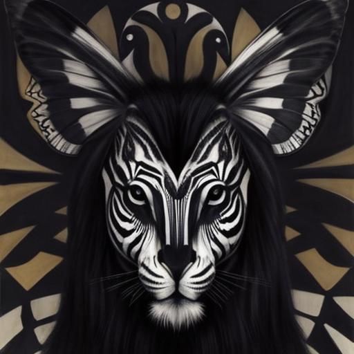 Surreal Zebra Dreamscape Inspired by Picasso, Dali, Klee