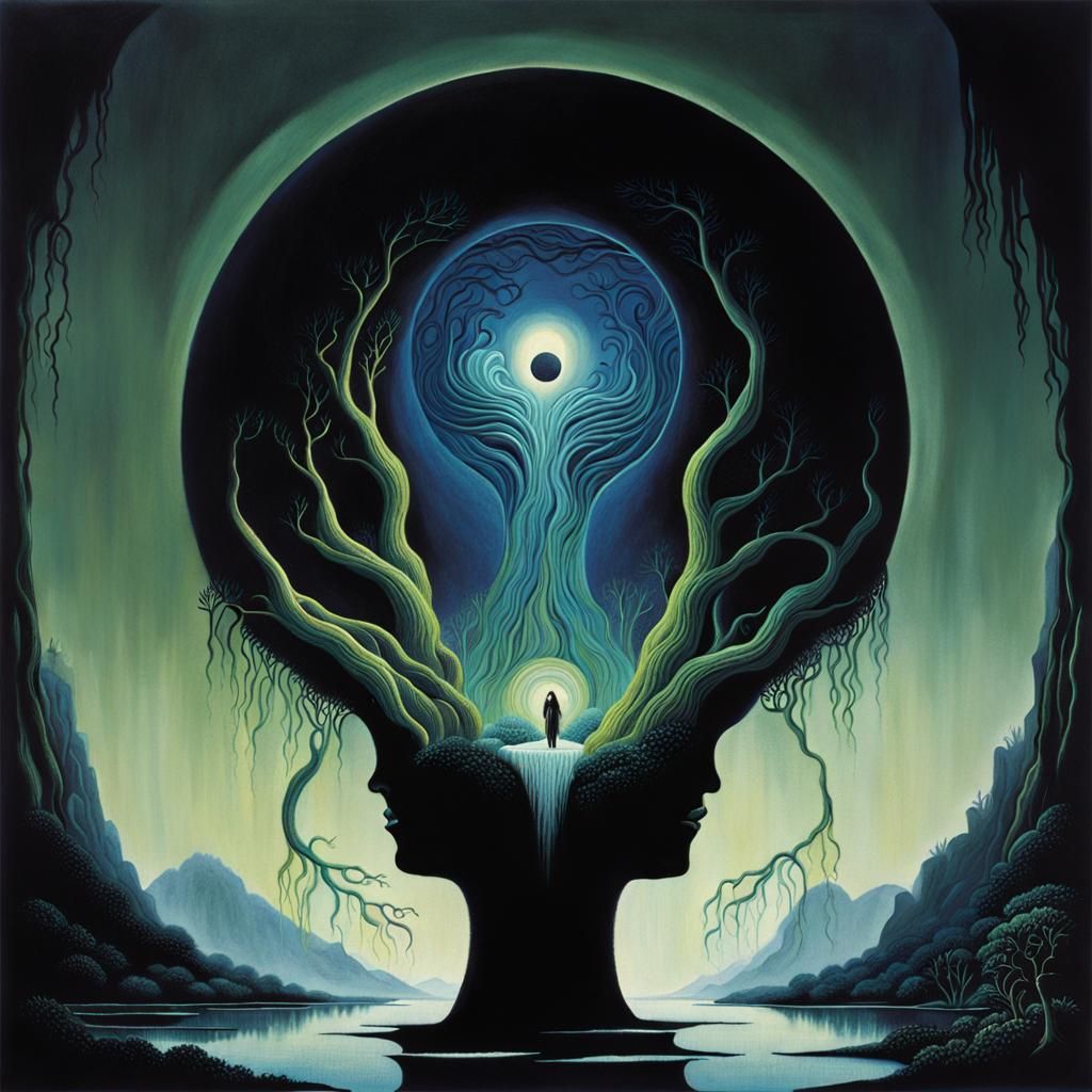 Eerie Extraterrestrial Embryo: Ethereal Embroidery Art