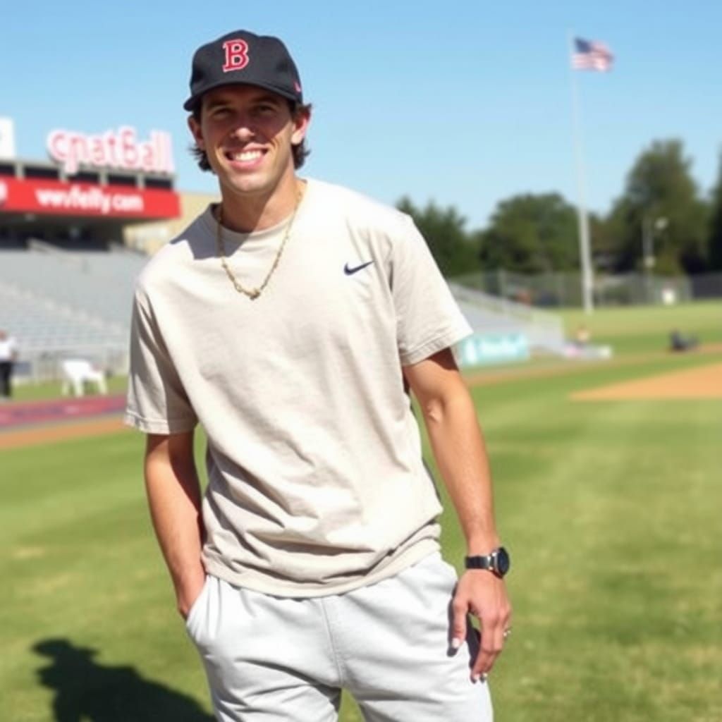 Tim Drake in T-Shirt and Baseball Cap