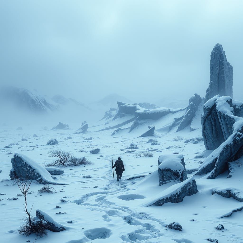 Winter's Eternal Grip: Shattered Glaciers and Frozen Ruins