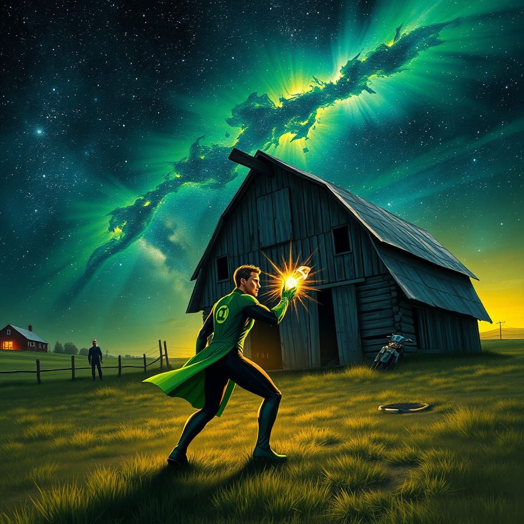 Sinestro Corps Assassin Battles Green Lantern for M'Kraan Cr...