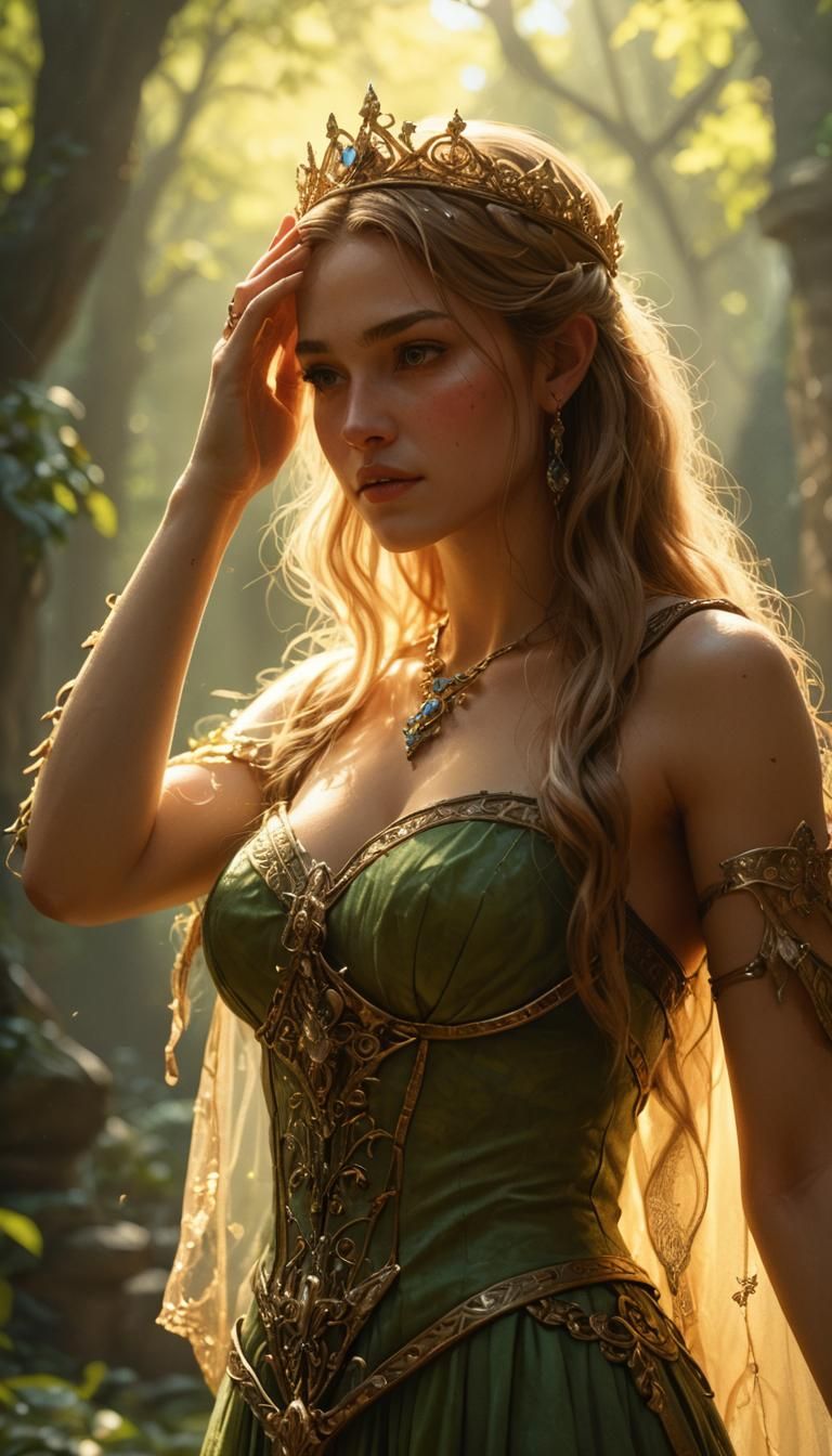 Detailed Princess in Faerie: RPG Fantasy Art