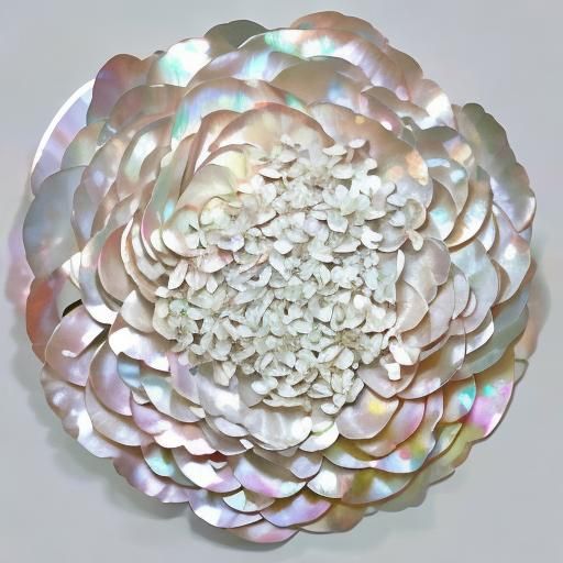 Mother-of-Pearl Flower Petals in 3D