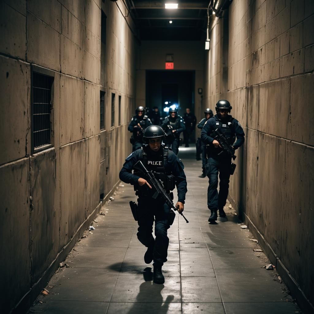 Tactical Law Enforcement Operation in Building