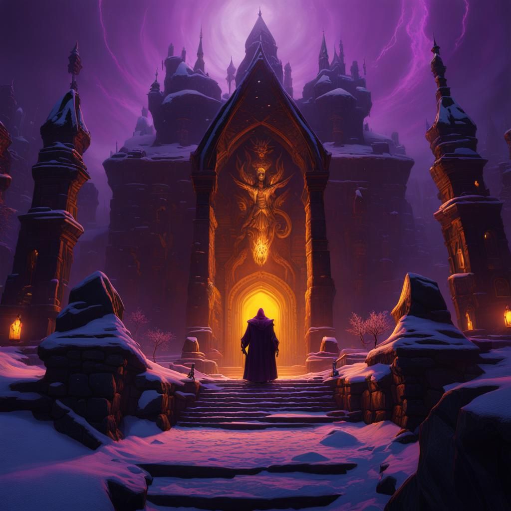 Frozen Hellscape in Dark Fantasy Style