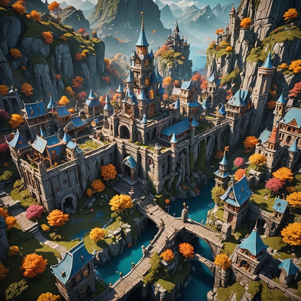 Fantastical Matte Painting in Deep Color