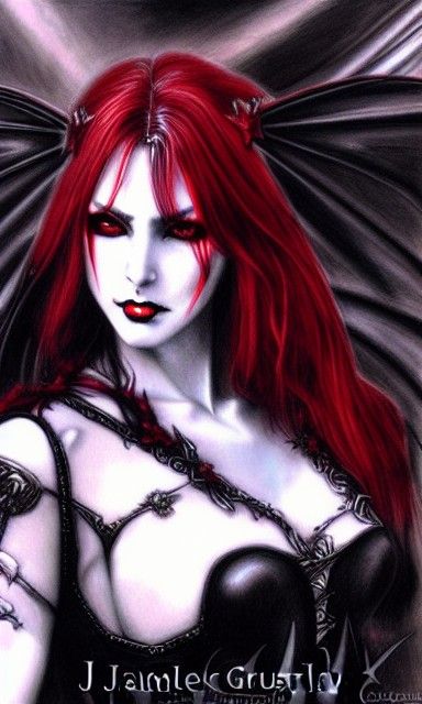 Castlevania Red Head Succubus By Ayami Kojima & James Gurney