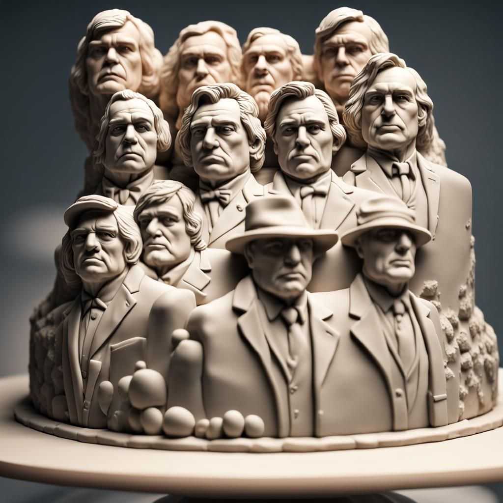 Hyperrealistic Mount Rushmore Cake Masterpiece