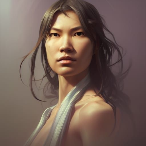 Detailed Portrait of Sun Tzu in Artstation Style