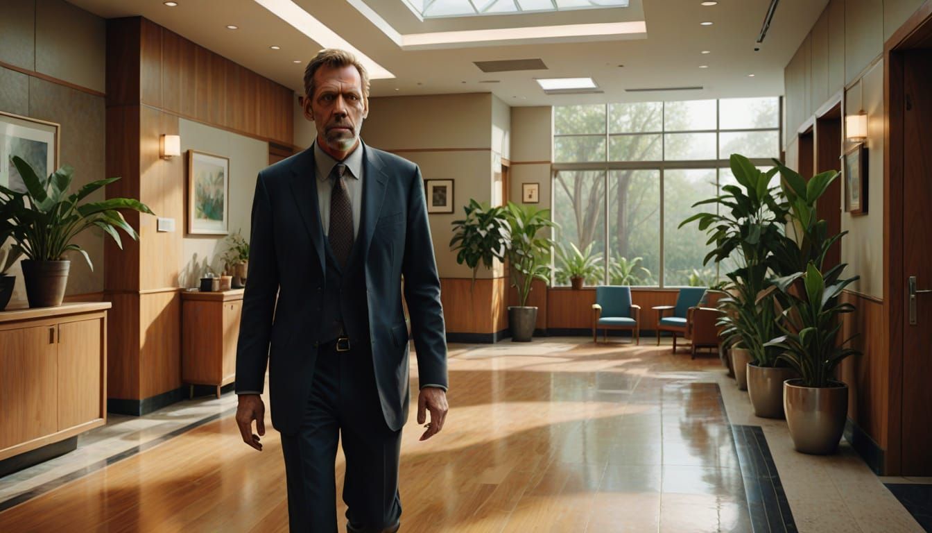 Dr. House is wearing a suit because AI wanted it that way.